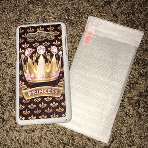 SamsungOn5 princess phone case w/screen protector